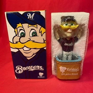 Bernie Brewer Milwaukee Brewer 2010 cabeza de bobble mascota Kalahari Splash nuevo en caja SGA - Imagen 1 de 2