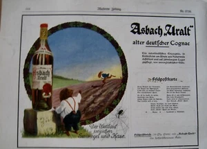 Originalwerbung Reklame 1915 Asbach Uralt Der Wettlauf zwischen Swinegel + Hase - Bild 1 von 1