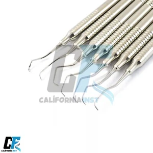 Juego de 7 Clínicas Dentales Gracey Cureta Periodontal Escalado Raíz Cepillado Higiene - Imagen 1 de 2