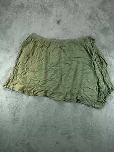 NWT ANAMA One Shoulder Asymmetric Tops Womens Medium Boho Olive Green Ombre - Picture 1 of 9