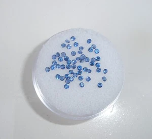 Over 1ct Blue Sapphire Round Natural Gem Parcel 1.5mm Top Quality - Picture 1 of 4
