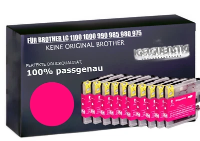 10 Druckerpatronen kompatibel für magenta Brother LC980 MFC 5890CN - Bild 1 von 4