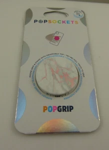 Peach Gray Marble Pop socket phone grip and stand for iphone stand for phone - Picture 1 of 5