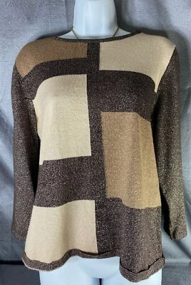 Alfred Dunner Petite Large PL Neutral Color Scheme with Shimmer - Image 1 of 4