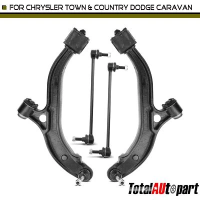 Brazo de control y barra estabilizadora 4 piezas para Chrysler Town & Country 01-07 delantero Foto 1 de 4