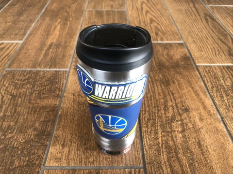 NBA Insulated Hot/Cold Stainless Steel Travel Tumbler Golden State Warriors 18oz Cover