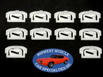 75-90 GM Parabrisas Delantero Ventana Trasera Revelar Moldura Moldura Ajustes Clips 10 un. N Foto 1 de 4