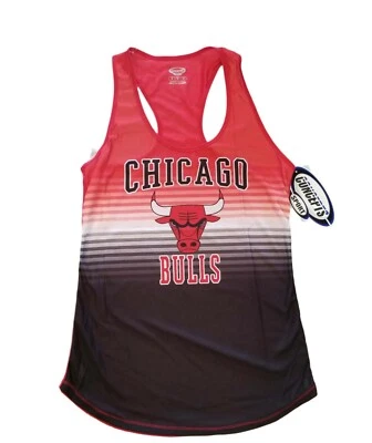 Chicago Bulls Women's Red Striped Racer Back Tank Top - Image 1 of 2