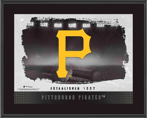 Pittsburgh Pirates 10.5" x 13" Sublimated Horizontal Team Logo Plaque Cover