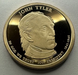 2009-S John Tyler Presidential $1 Dollar PROOF Coin from US Mint Proof Set - Picture 1 of 4
