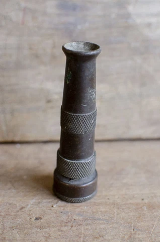 Vintage gold label Vintage Copper Hose Nozzle Lawn Nozzle broken knob Cover