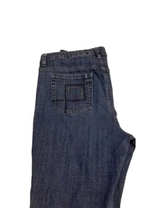 Liz Claiborne Stretch Blue Jeans 34 Waist 30 Inseam…size 12 .. Few Missing Studs - Picture 1 of 7