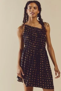 Free People Clementina Sleeveless Mini Dress in Black Combo Print Size M RRP$128 - Picture 1 of 1