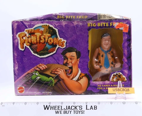 Big Bite Fred The Flintstones 1993 Mattel Action Figure NEW MISB SEALED Cover