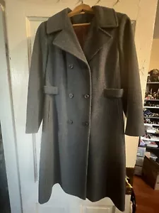 Bromleigh Women's Purple & Blue Double Breasted Wool Coat Vintage - Picture 1 of 4