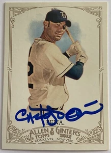 Carlos Pena Rays Autographed 2012 Topps Allen & Ginter Baseball Card #313 COA - Picture 1 of 2