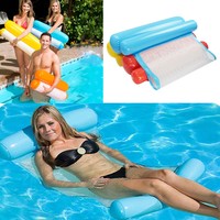 Swimming Inflatable Floating Float Water Hammock Pool Lounge Bed Chair Summer UK