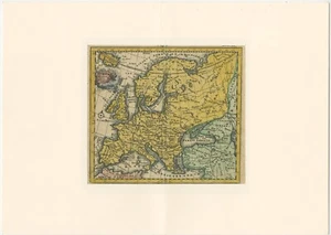 Mapa antiguo en miniatura de Europa - Imagen 1 de 1