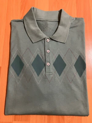 Camisa polo jersey manga corta Argyle verde talla XL de Via Europa para hombre Foto 1 de 4