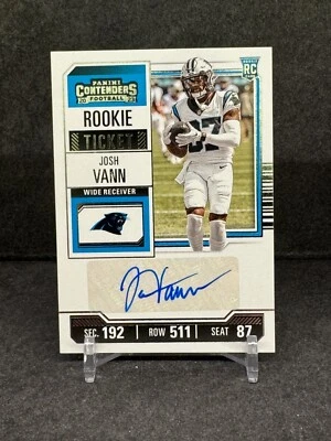 Josh Vann 2023 Contenders Rookie Ticket #167 Autograph Panthers - Image 1 of 2