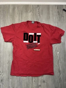 Vintage Nike Sportswear Y2k Red Mens Sz Medium Tshirt Just Do It Gray Tag - Picture 1 of 7