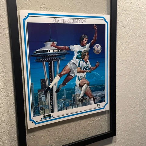 major league soccer NASL Seattle Sounders original team poster, rare Cover