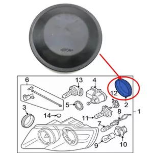 Headlight Lamp Bulb Dust Cover Cap For VW Golf Tiguan Polo Skoda Fabia Audi A3 - Picture 1 of 8
