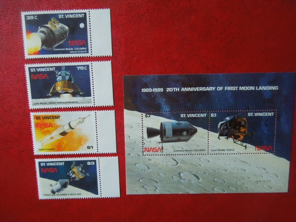 G3488 ST. VINCENT   1989  SPACE SET + 1 X  S/S  MNH - Image 1 of 1