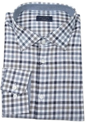Camisa de vestir Paul & Shark Yachting para hombre manga larga talla 46 18" algodón a cuadros Foto 1 de 3