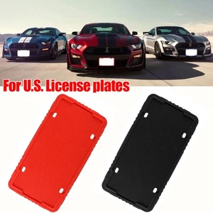 Silicone Car License Plate Frame American Standard License Plate Holder w/ Screw - Bild 1 von 11