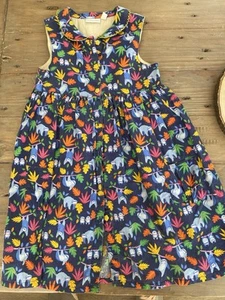 Jo Jo Maman Bebe Blue Sloth Shirt Dress Age 4-5 Years - Picture 1 of 5