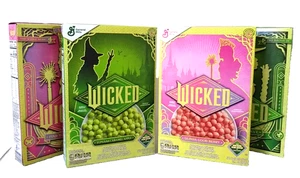 4x General Mills WICKED Film Müsli Glinda Good Berry Elphaba Karmel Apfel Neu mit Etikett - Bild 1 von 6