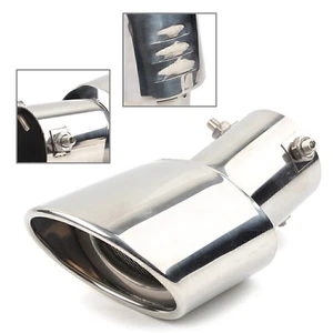 Car Stainless Steel Rear Exhaust Pipe Tail Muffler Tip Round Accessories Durable - Picture 1 of 11