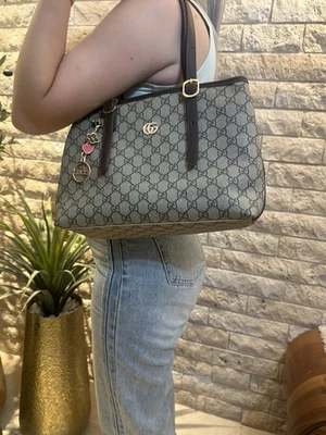 Gucci GG Satchel/Top Handle Bag Large Beige/Brown Leather - Image 1 of 4