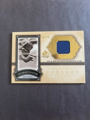 2005 SP Legendary Cuts Classic Careers George Foster #CC-GF Game Worn Jersey /75 - Image 1 of 2