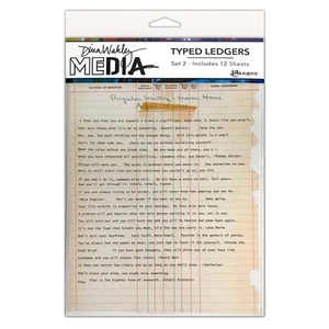 Juego de medios Ranger Dina Wakley 2 libros de contabilidad mecanografiados cocina 12/sht - Imagen 1 de 2