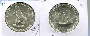 1920 PILGRIM SILVER HALF DOLLAR COMMEMORATIVE CH BU 3343T - Picture 1 of 1