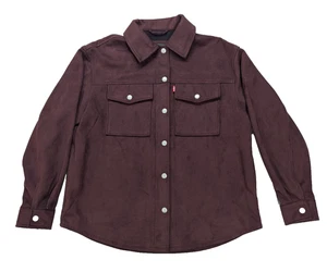Chaqueta Camisa Levi's Shacket Para Hombres XS Imitación Gamuza Púrpura - Imagen 1 de 15