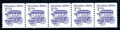 USA 1981 Transportation 1¢ Sc #1897 Plate Number Strip of 5 Plate #3 MNH L452 - Image 1 of 4