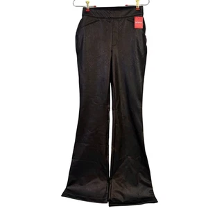 Spanx Women's Flare Pants Size Small Black Faux Leather Pull On NEW w/ Tags - Picture 1 of 11