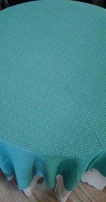 Tommy Bahama-Cross Teñido Laguna-Redondo 70" Mantel-Interior/Exterior Foto 1 de 3