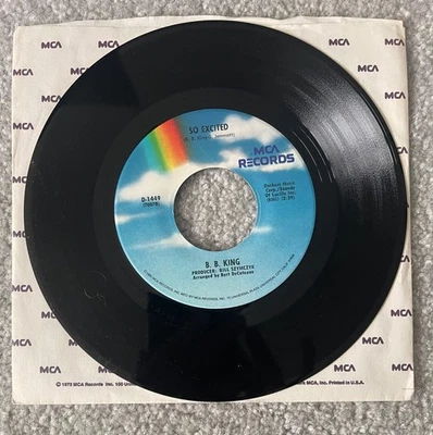 B.B. King - The Thrill Is Gone / So Excited 7 дюймов виниловые пластинки MCA - D-1449 1980 - Изображение 1 из 4
