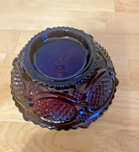 Vintage Avon 1876 Cape Cod Collection dessert bowl dark Red glass 5” Collection - Picture 1 of 2