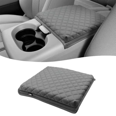 Center Console Armrest Cover for Ford F150 2004-2010 Gray Vinyl Leather Cushion Foto 1 de 4