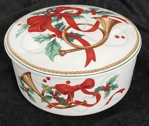 Vintage Mikasa HK503 Jubilation Bone China Schmuckkästchen Süßigkeitenschale Waldhorn Urlaub - Bild 1 von 17