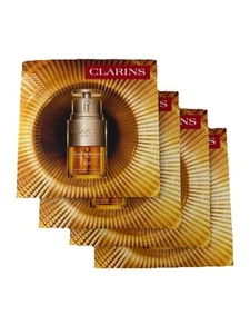 4 X CLARINS Double Serum Eye 0.03oz/0.9ml EACH Sealed Pack Sample Cards - Picture 1 of 3