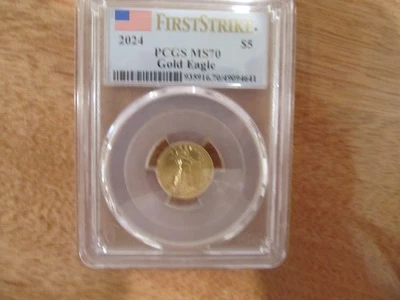 2024 1/10oz. American Gold Eagle, First Strike, PCGS MS70 - Mint Perfect - Image 1 of 2