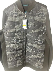 Perry Ellis Men's Medium TONAL CAMO QUILTED ZIP JACKET $145.00 NWT - Picture 1 of 11