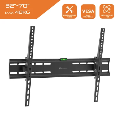 Staffa TV inclinabile a parete per 32" 42" 43" 50" 55" 60" 65" 70" (MAX 35KG) - Immagine 1 di 4