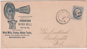 Mishawaka Ind target cl Advt Illust Perkins Wind Mill (b426) - Picture 1 of 1